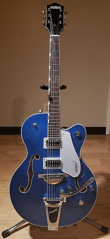 Guitare électrique Gretsch G5420T Electromatic Hollow Body Single-Cut avec Bigbsy en Fairline Blue *EN STOCK*